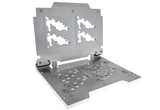 Placa de fixture articulada maquinada en aluminio